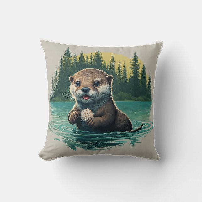 Otter-ly Schattig: Sierkussen (Voorkant)