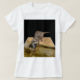Otter Mange Poisson, Femme T-shirt blanc