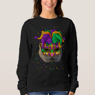 Otter Mardi Gras Animal Face Carnival Jester Festi Trui