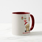 Otter Noël Neige Animaux d'hiver Otter Mug (Devant droit)