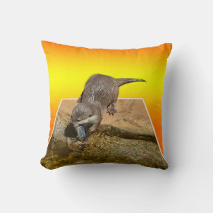 Otter, Oranje, Lounge Cushion Kussen