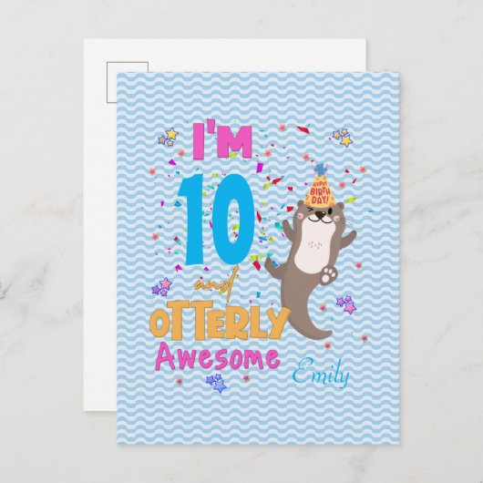 Otter Otterly Magnifique carte postale fille d'ann (Devant / Derrière)