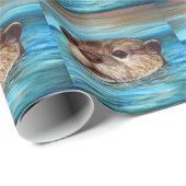 Otter Painting Cadeaupapier (Rol Hoek)