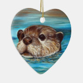 Otter Painting Keramisch Ornament (Rechts)
