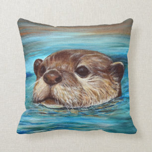 Otter Painting Kussen