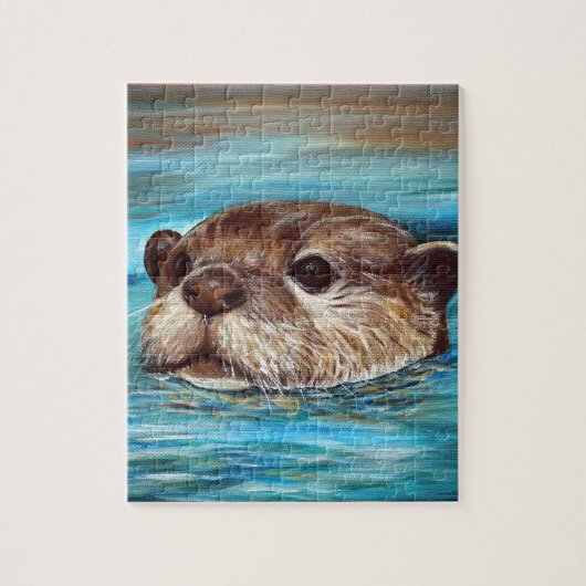 Otter Painting Legpuzzel (Verticaal)
