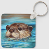 Otter Painting Sleutelhanger (Achterkant)