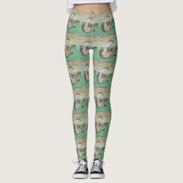 Otter Painting van de afspeelrivier Leggings