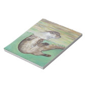 Otter Painting van de afspeelrivier Notitieblok (Gedraaid)