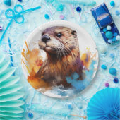 otter papieren bordje (Feest)