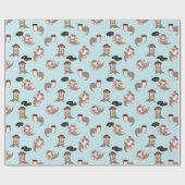 Otter Pattern Wrapping Paper Cadeaupapier (Vlak)