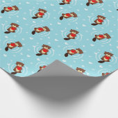 Otter Pattern Wrapping Paper Cadeaupapier (Hoek)