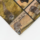 Otter Photo Collage petite couverture en polaire (Coin)
