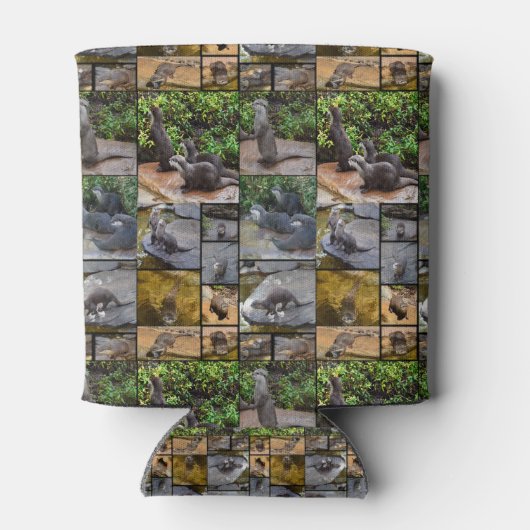 Otter Photo Collage, Titulaire Glacière Stubby, (Dos)