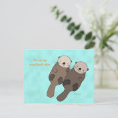 Otter Porte-Mains Carte Postale Cute Otter Couple (Debout devant)