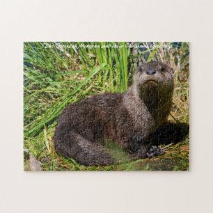 Otter Pup Yellowstone.Kerstgroeten Legpuzzel