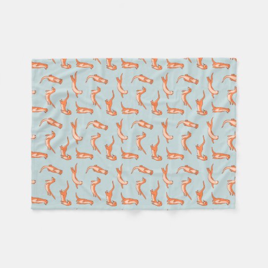 Otter Pups Fleece Blanket (Voorkant (Horizontaal))