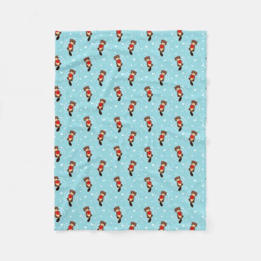 Otter Pups Fleece Blanket (Voorkant)