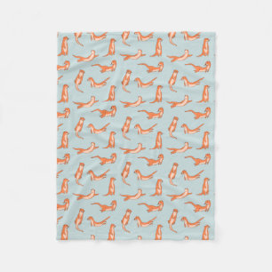 Otter Pups Fleece Blanket