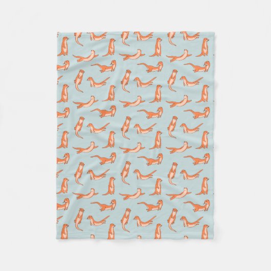 Otter Pups Fleece Blanket (Voorkant)