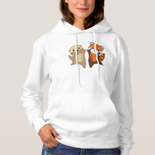 Otter Red Panda-zoete dieren voor kinderen Hoodie