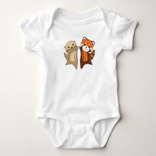 Otter Red Panda-zoete dieren voor kinderen Romper