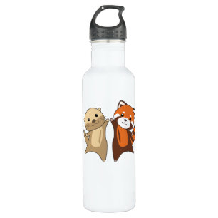 Otter Red Panda-zoete dieren voor kinderen Waterfles