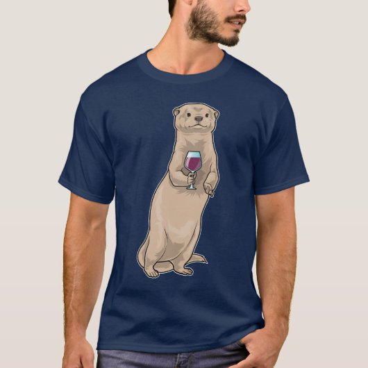 Otter Red wine T-shirt (Voorkant)