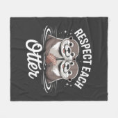 Otter Respect Each Other Funny  Fleece Deken (Voorkant (Horizontaal))