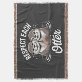 Otter Respecteer Elkaar Grappig  Deken (Voorkant Verticaal)