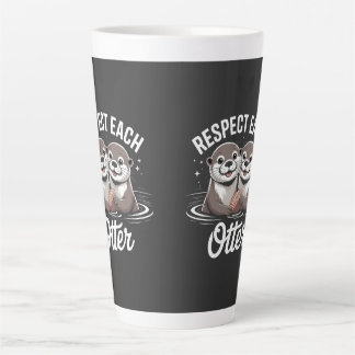 Otter Respecteren Elkaar Grappig Latte Mok