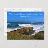 Otter Rock in Devil's Punchbowl State Park, Oregon Briefkaart (Voorkant / Achterkant)