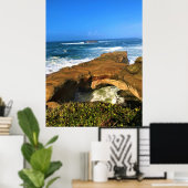Otter Rock in Devil's Punchbowl State Park, Oregon Poster (Thuiskantoor)