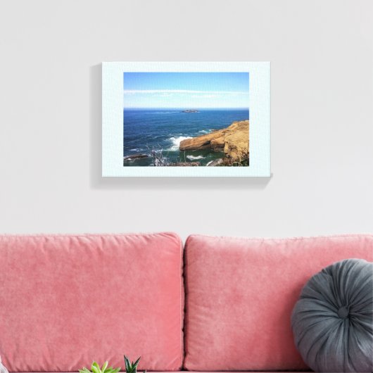 Otter Rock, Oregon Coast Canvas Afdruk (Insitu (Woonkamer))