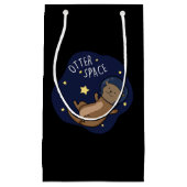 Otter Ruimte Grappige Astronaut Otter Pun Klein Cadeauzakje (Voorkant)