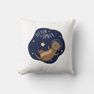 Otter Ruimte Grappige Astronaut Otter Pun Kussen