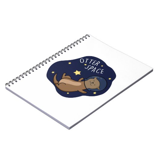 Otter Ruimte Grappige Astronaut Otter Pun  Notitieboek (Linkerzijde)