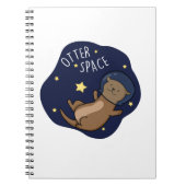 Otter Ruimte Grappige Astronaut Otter Pun  Notitieboek (Voorkant)