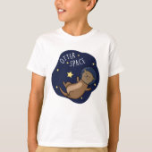 Otter Ruimte Grappige Astronaut Otter Pun T-shirt (Voorkant)