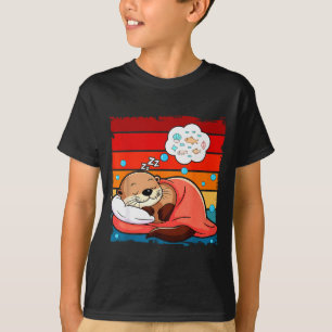 Otter Slaap Dier Pyjama Slaap Pyjama Set Zeearm T-shirt