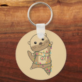 Otter-Sleutelhanger voor winterwintersneeuwen met Sleutelhanger (Voorkant)