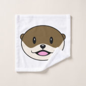 Otter souriant mignon (Gant de toilette)