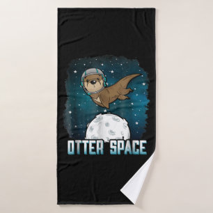 Otter Space Funny Otter Space Animal Badhanddoek