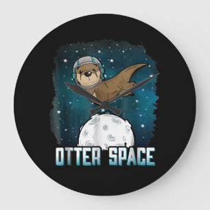 Otter Space Funny Otter Space Animal Grote Klok