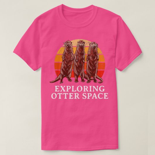 Otter Space Otter Lover Space Theme Zee verkennen T-shirt (Design voorkant)