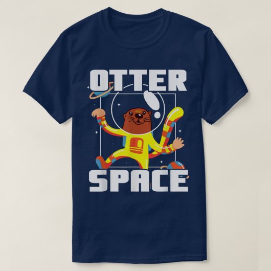 Otter Space Wezel Wetenschap Ruimte Fan 1543 T-shirt (Design voorkant)