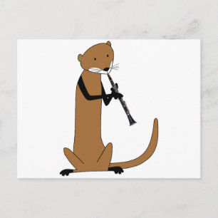 Otter Speel het Clarinet Briefkaart