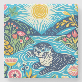 Otter Stenen Onderzetter