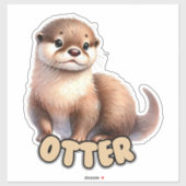 OTTER - STICKER DE NURSERY (Feuille)