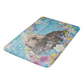 Otter Swimming in Flowers Badmat (Gekanteld)
